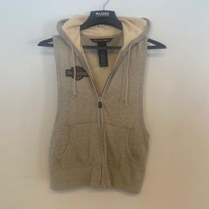 Harley Davidson Hooded zip up vest